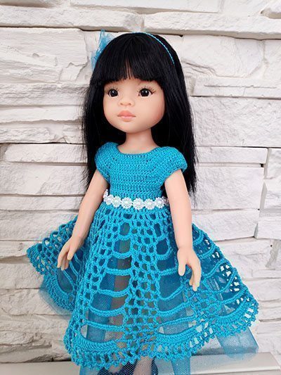 Платье для принцессы Paola Reina - синий наряд для куклы 32 см Paola Reina  #Tiptovara#